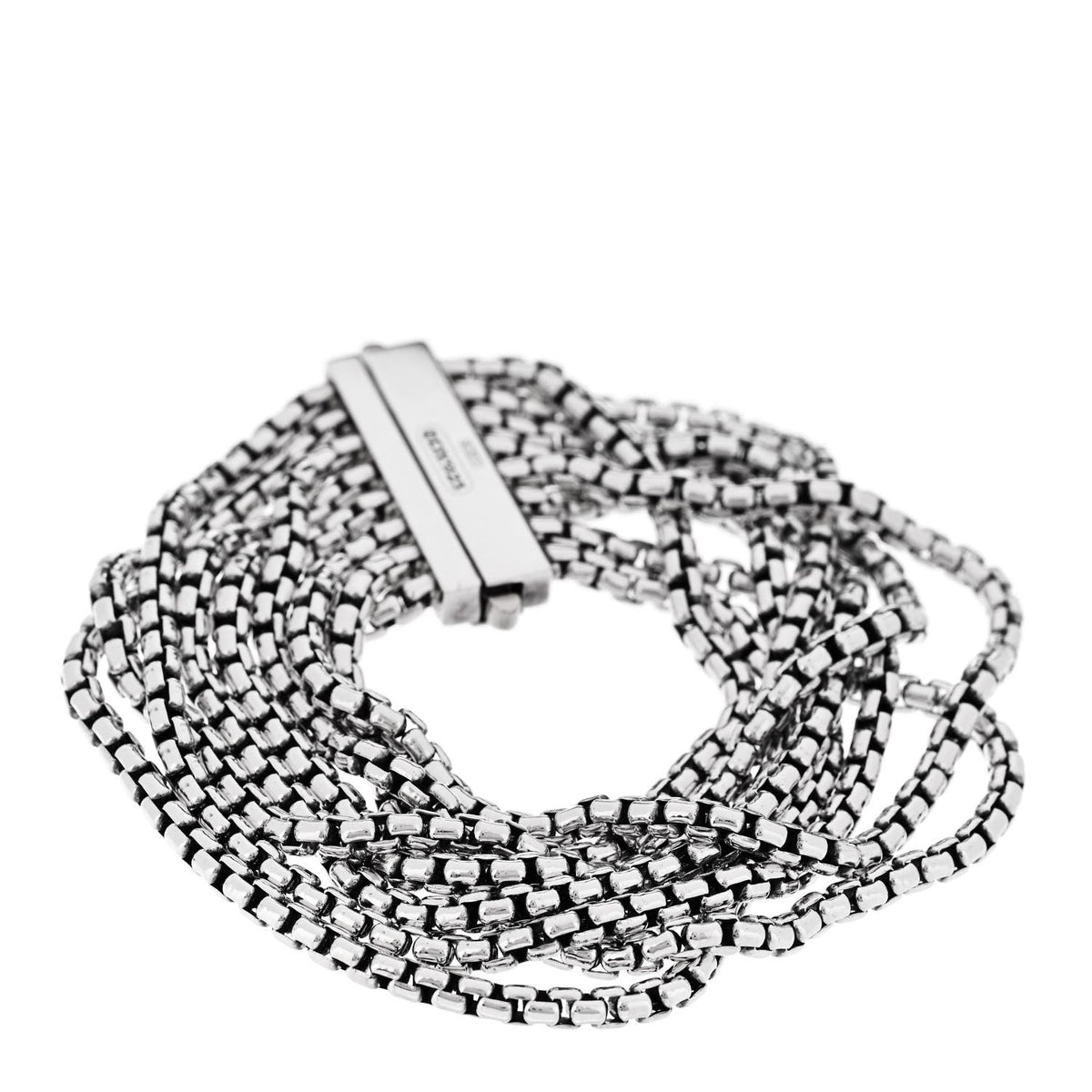 Sterling Silver 8 Row Box Chain Bracelet