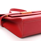 Saint Laurent Smooth Calfskin Manhattan Shoulder Bag Rouge Eros
