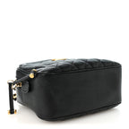Chanel Calfskin Quilted CC Small Vanity Case Black