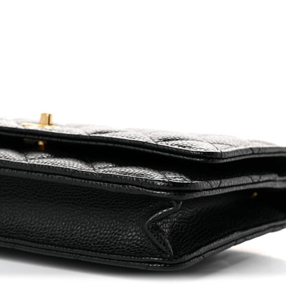 Quilted Caviar Wallet Bag