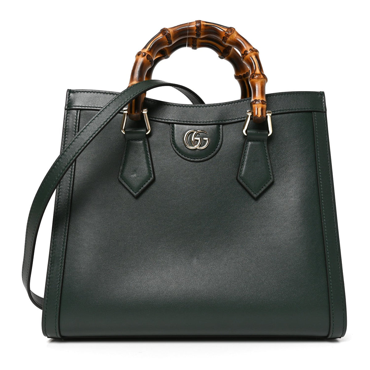Gucci Calfskin Small Diana Tote Bag Green