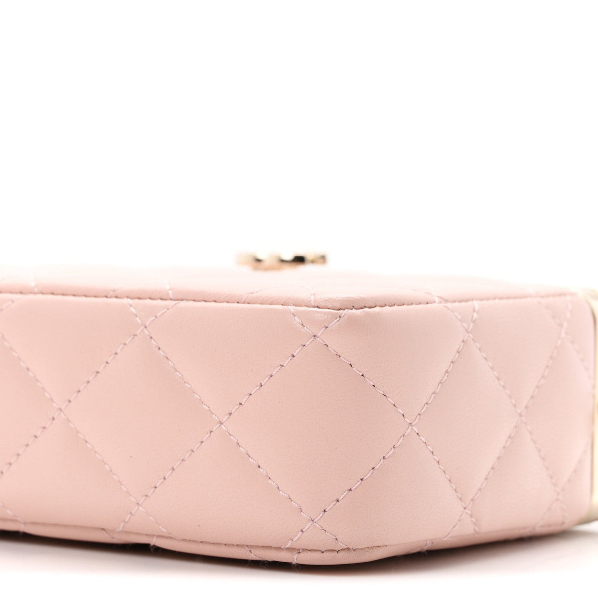 Chanel Lambskin Quilted CC Vanity With Chain Light Pink