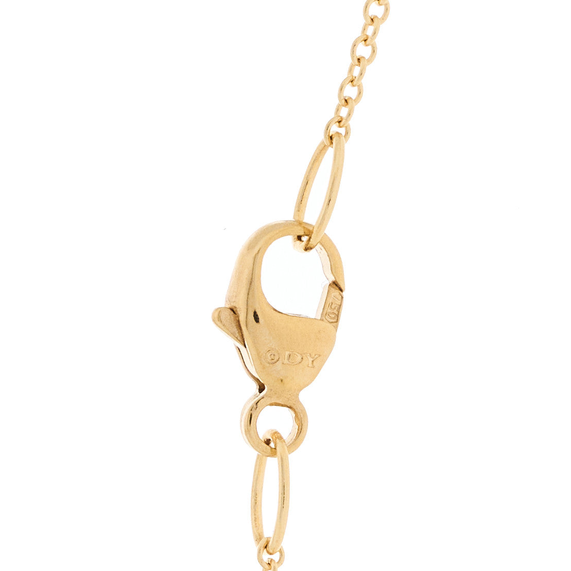 18K Yellow Gold Diamond Cable Collectibles Quatrefoil Pendant Necklace