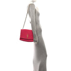 Saint Laurent Raffia Medium Monogram Kate Satchel Pink Glow