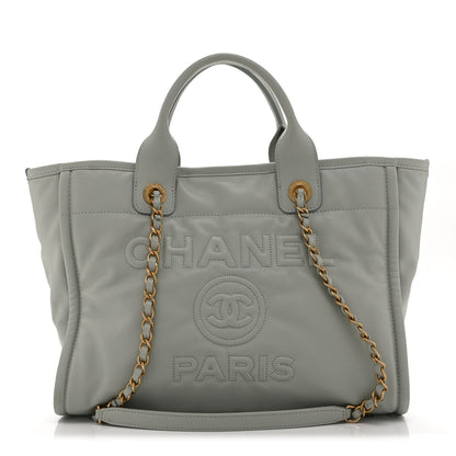 Small Calfskin Tote Bag - Grey