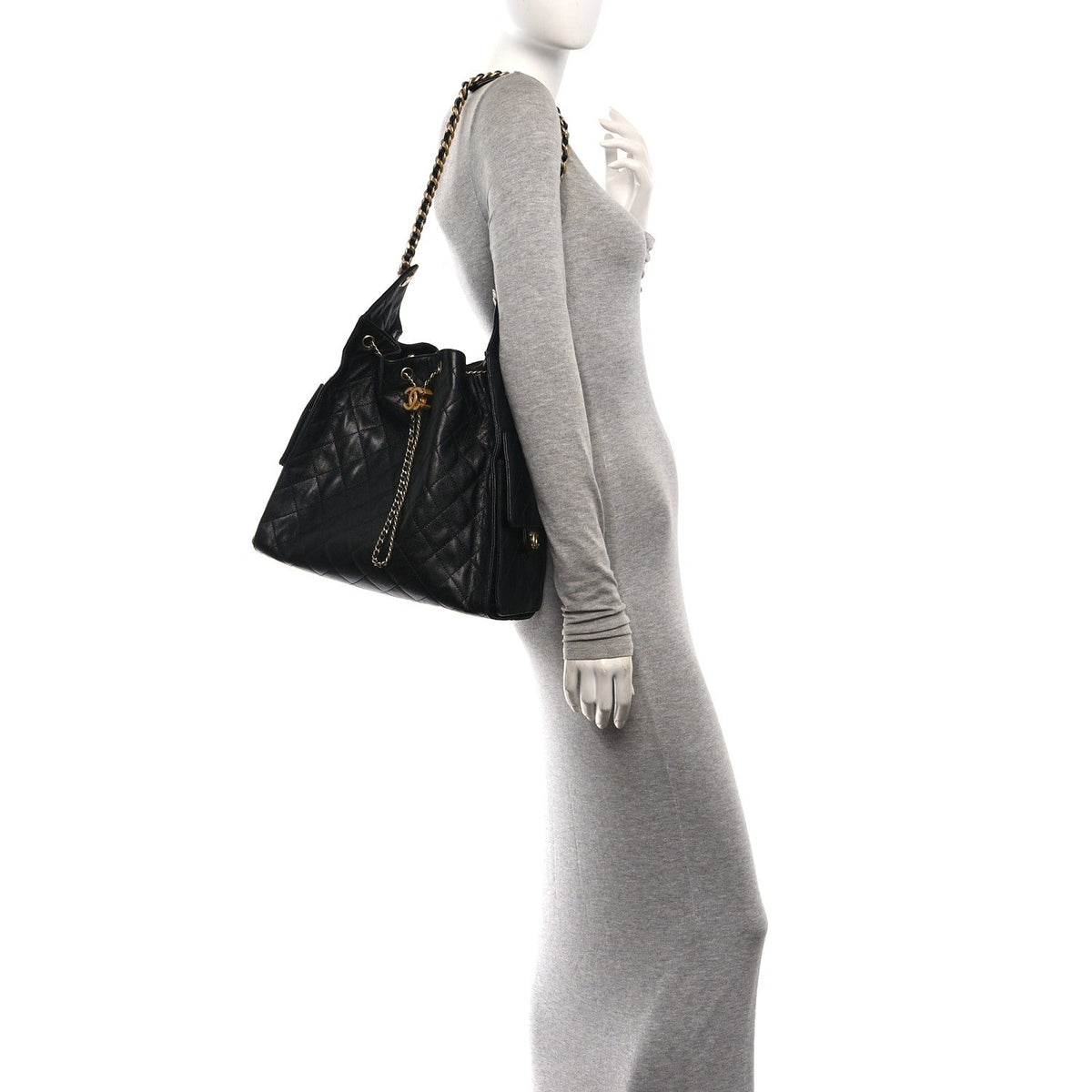 Medium Quilted Caviar Handbag
