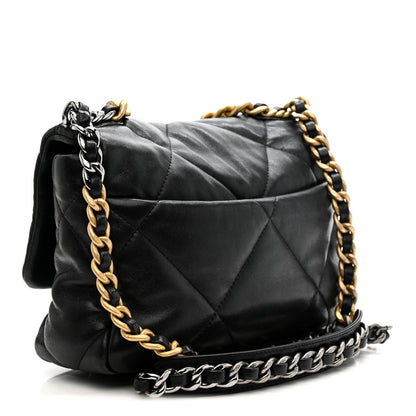 Medium Quilted Lambskin Flap Shoulder Bag