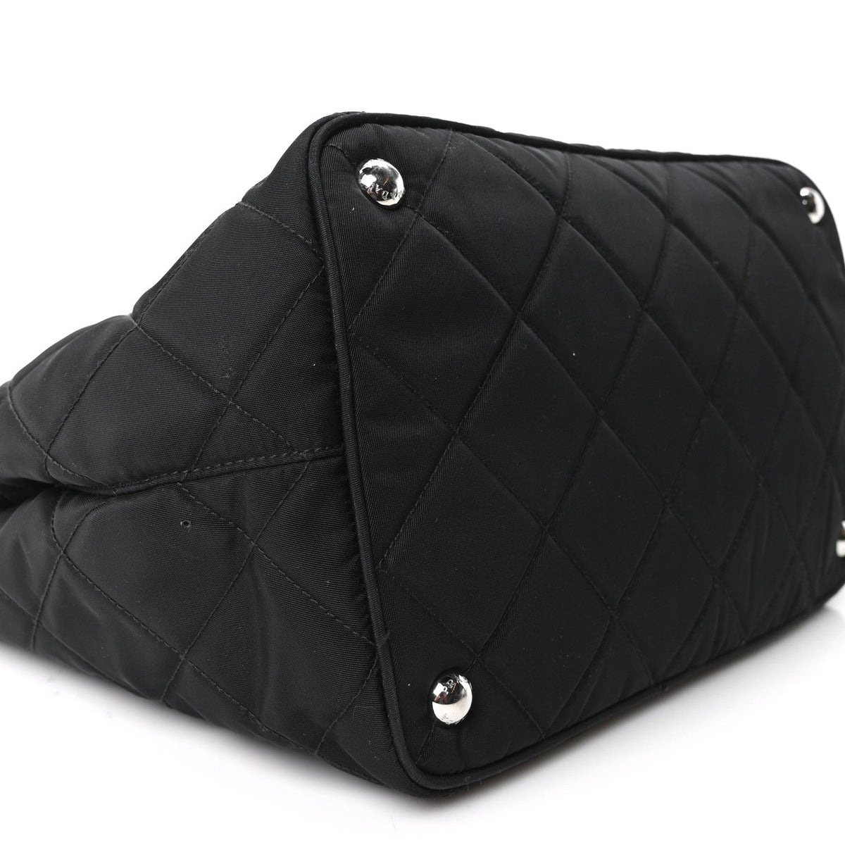 Prada Nylon Tessuto Impuntu Quilted Tote Black