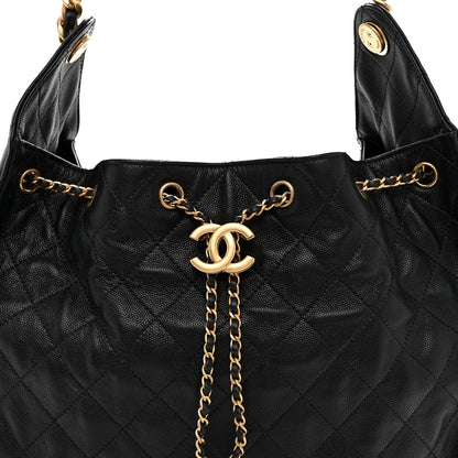Medium Quilted Caviar Handbag