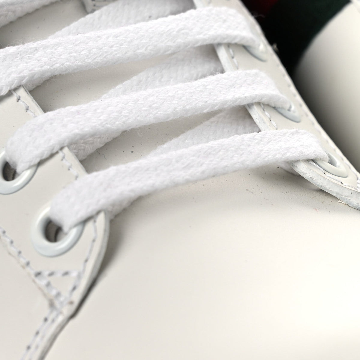 Gucci Calfskin Web Studded Arrow Ace Women's Sneakers White