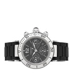 Cartier Stainless Steel Rubber 42mm Pasha Seatimer Watch Black
