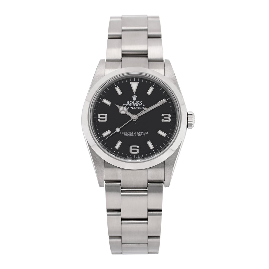 Rolex Stainless Steel 36mm Explorer Watch Black 114270