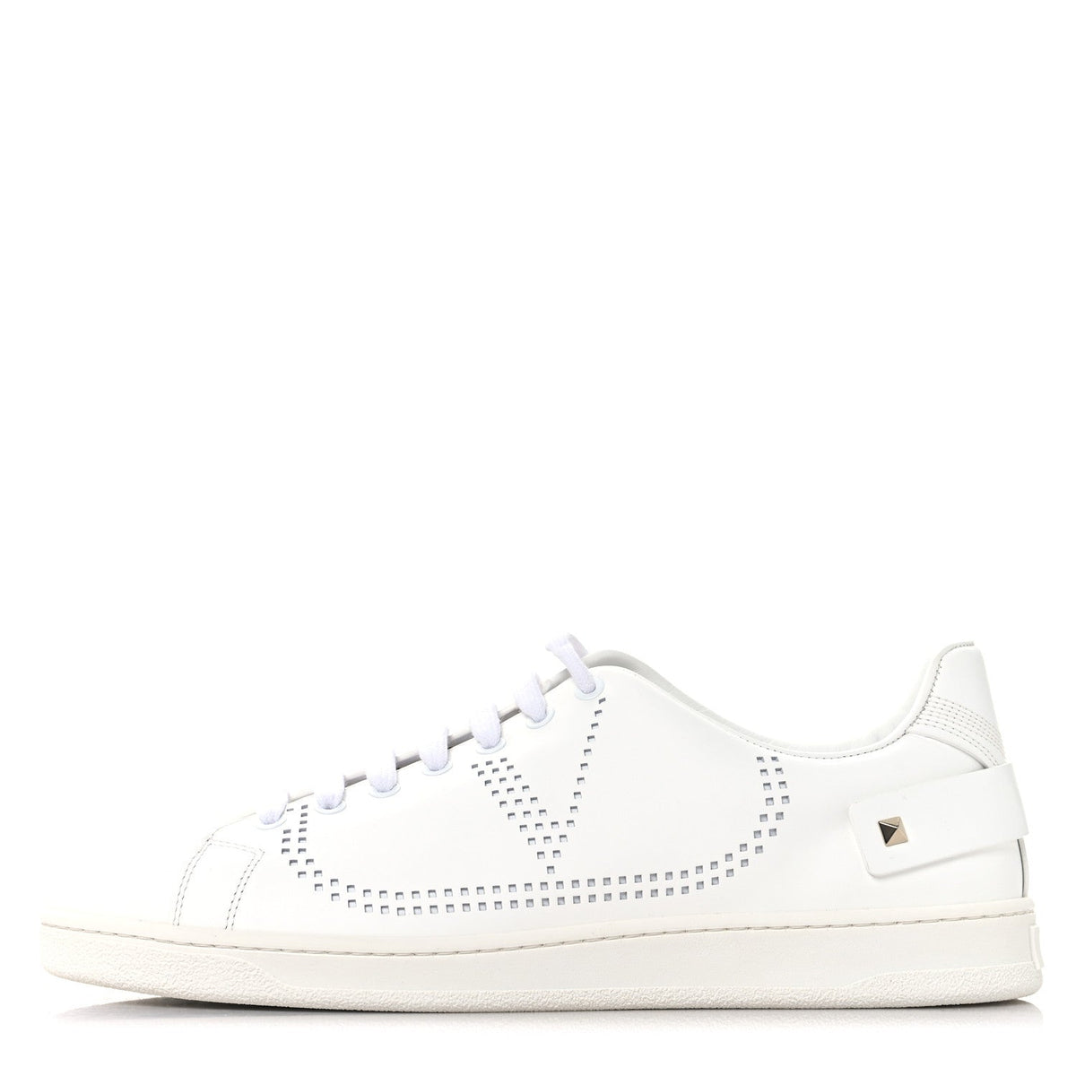 Valentino Garavani Calfskin Men's Backnet Sneakers 43.5 White