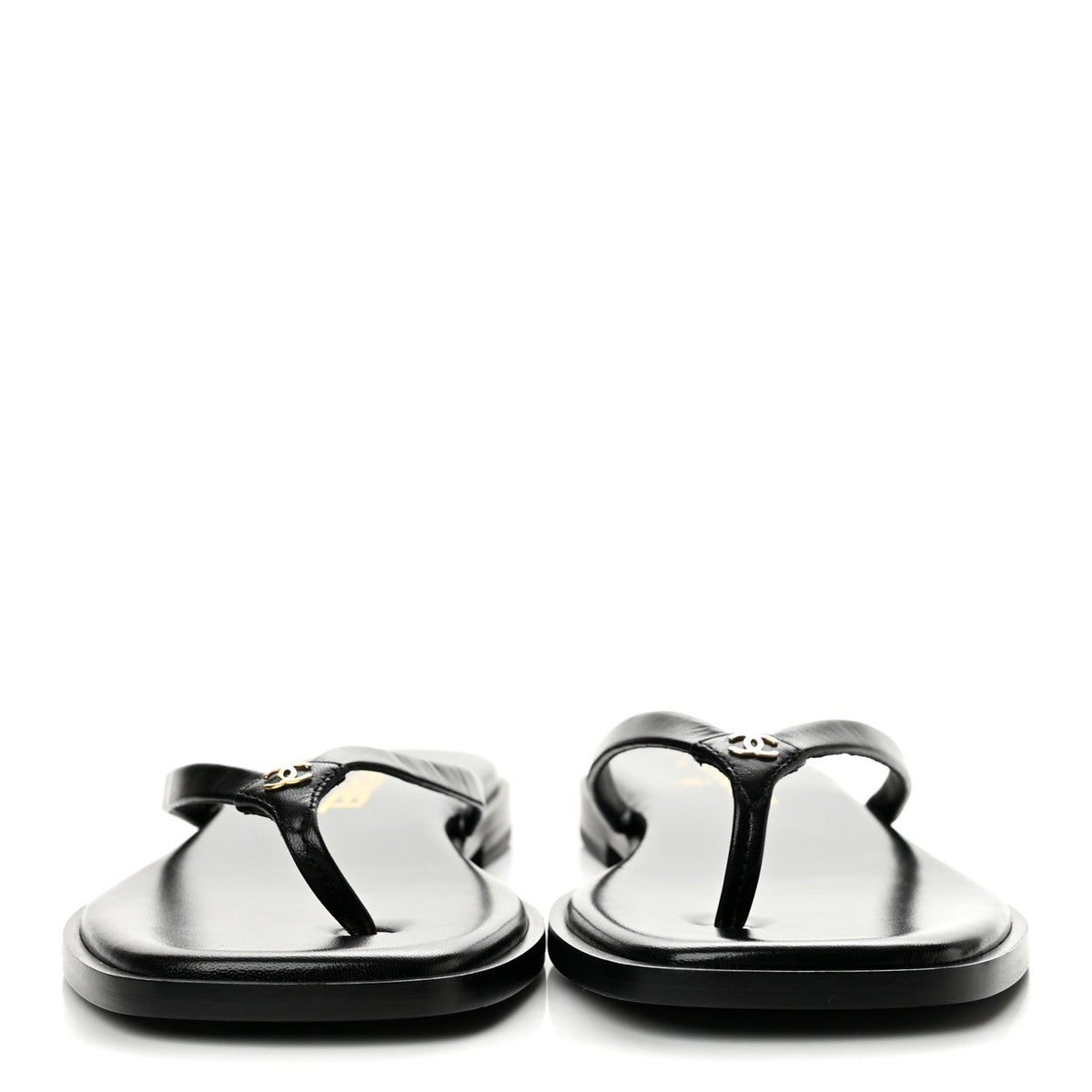 Chanel Goatskin CC Times Square Women's Thong Sandals