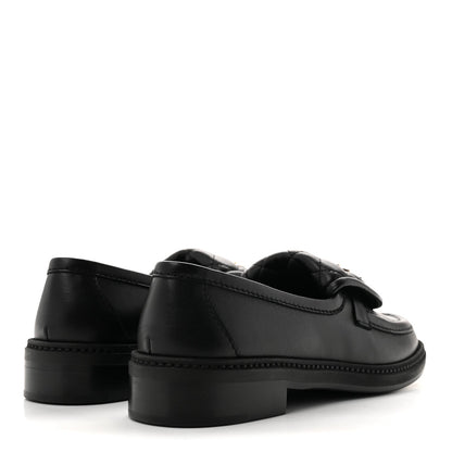 Chanel Lambskin Quilted CC Turnlock Women's Loafers Black