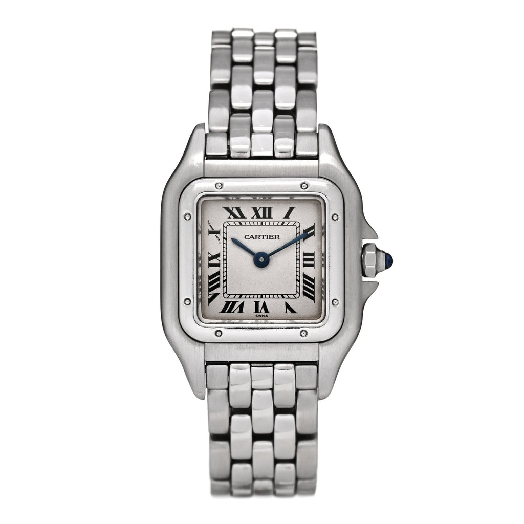 Cartier Stainless Steel 22mm Panthere Quartz Watch Ivory