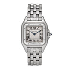 Cartier Stainless Steel 22mm Panthere Quartz Watch Ivory