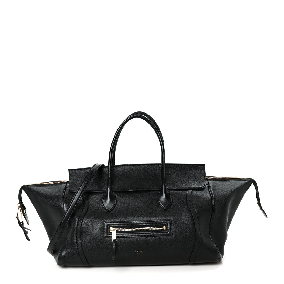 Medium Lambskin Travel Bag - Black