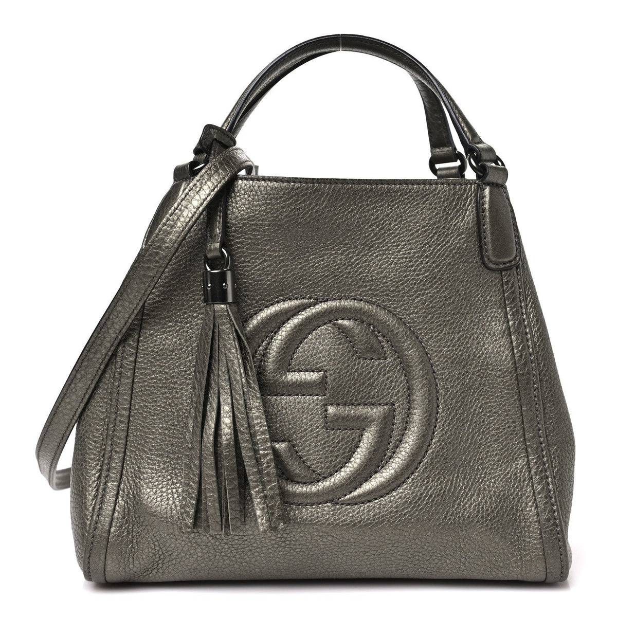 Small Calfskin Shoulder Bag - Gold