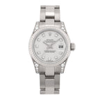 Rolex 18K White Gold Diamond 26mm Lady Datejust Watch Silver 179239