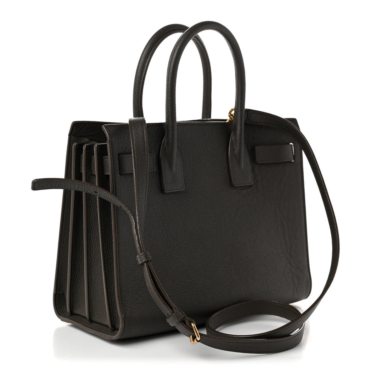 Saint Laurent Grained Calfskin Baby Sac De Jour Fog