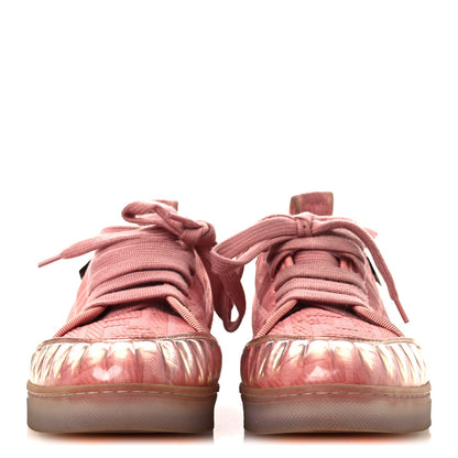 Fendi Corda FF Canvas Women's Promenade Low Top Sneakers 36.5 Pink