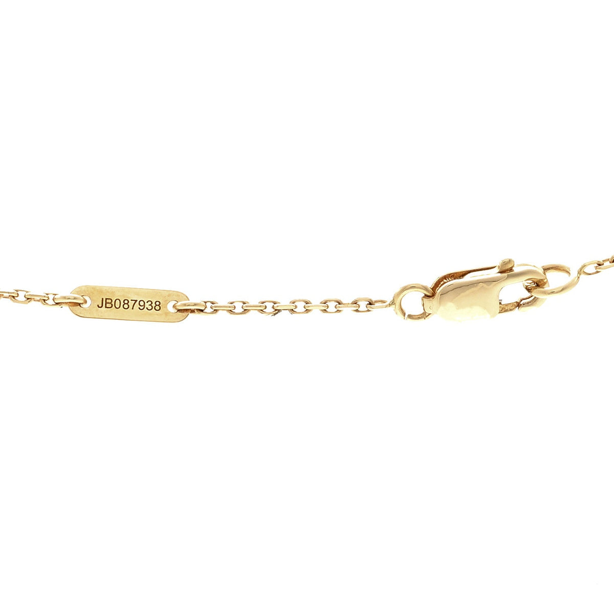 18K Yellow Gold Mother of Pearl Sweet Alhambra Butterfly Pendant Necklace