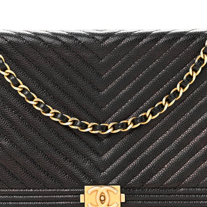 Quilted Caviar Wallet Bag