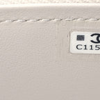 Chanel Caviar Quilted Small Tiny CC Vanity Case With Chain Light Grey