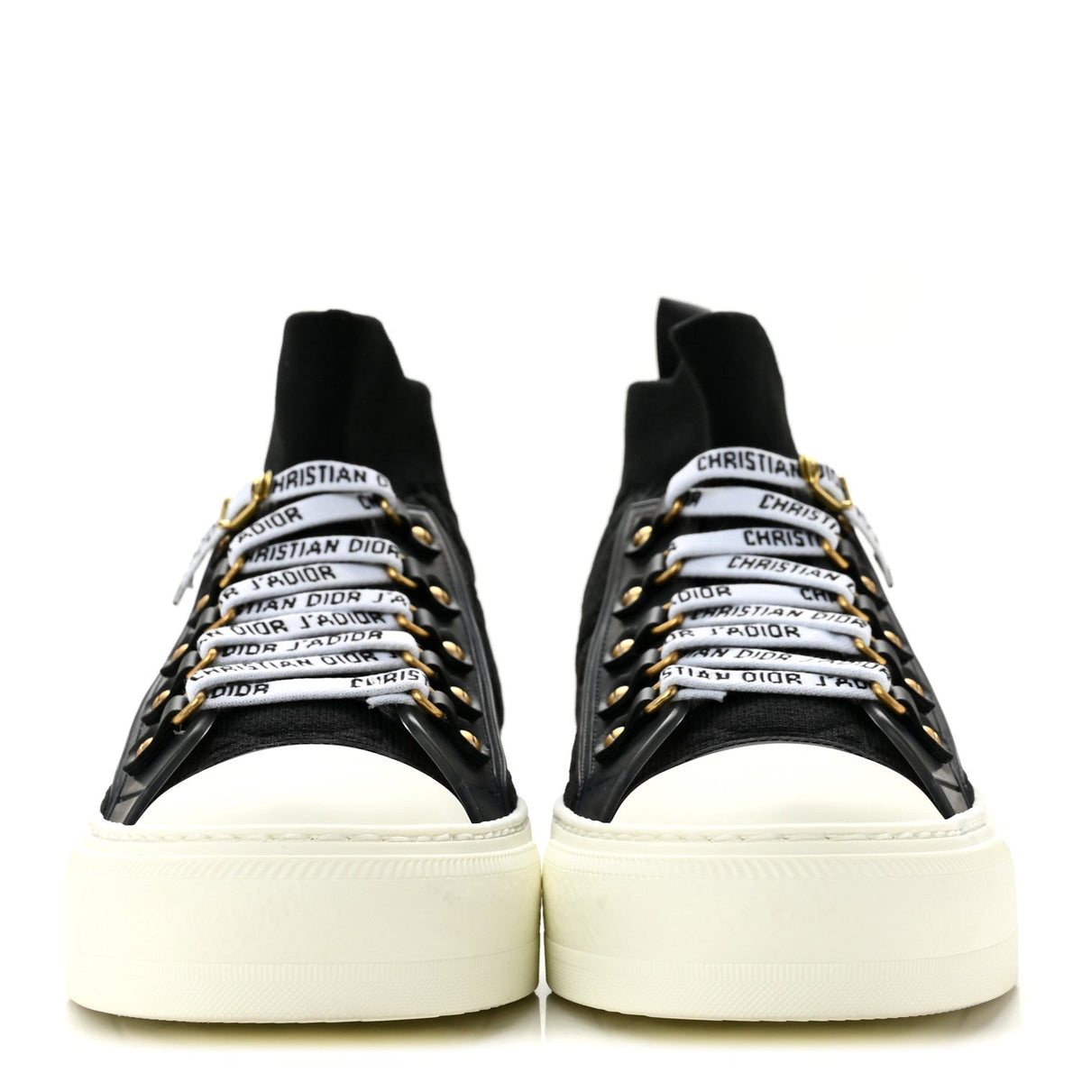 Christian Dior Technical Mesh Women's Walk'n Dior High Top Sneakers 38.5 Black