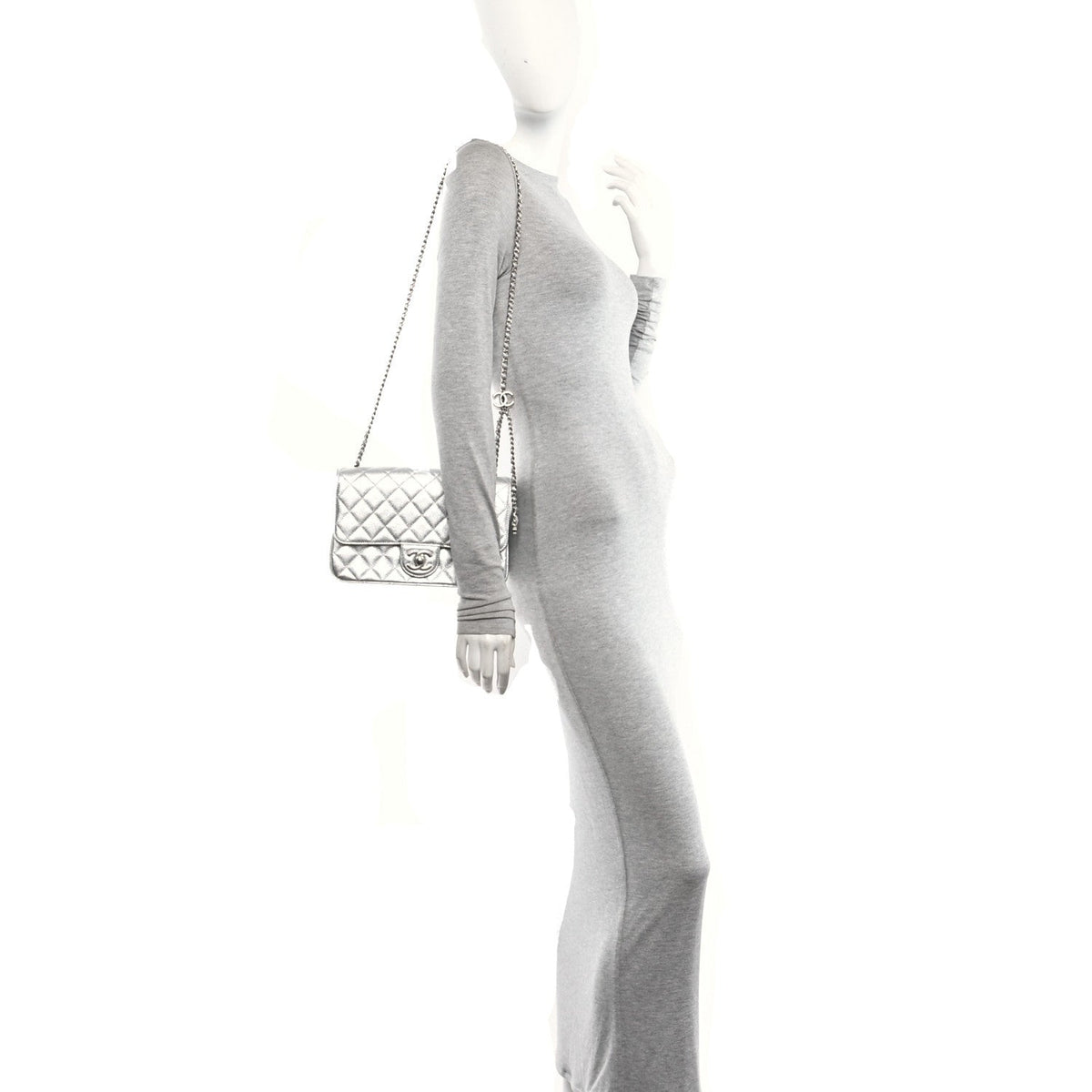Medium Quilted Caviar Flap Shoulder Bag