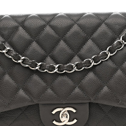 Quilted Caviar Flap Shoulder Bag