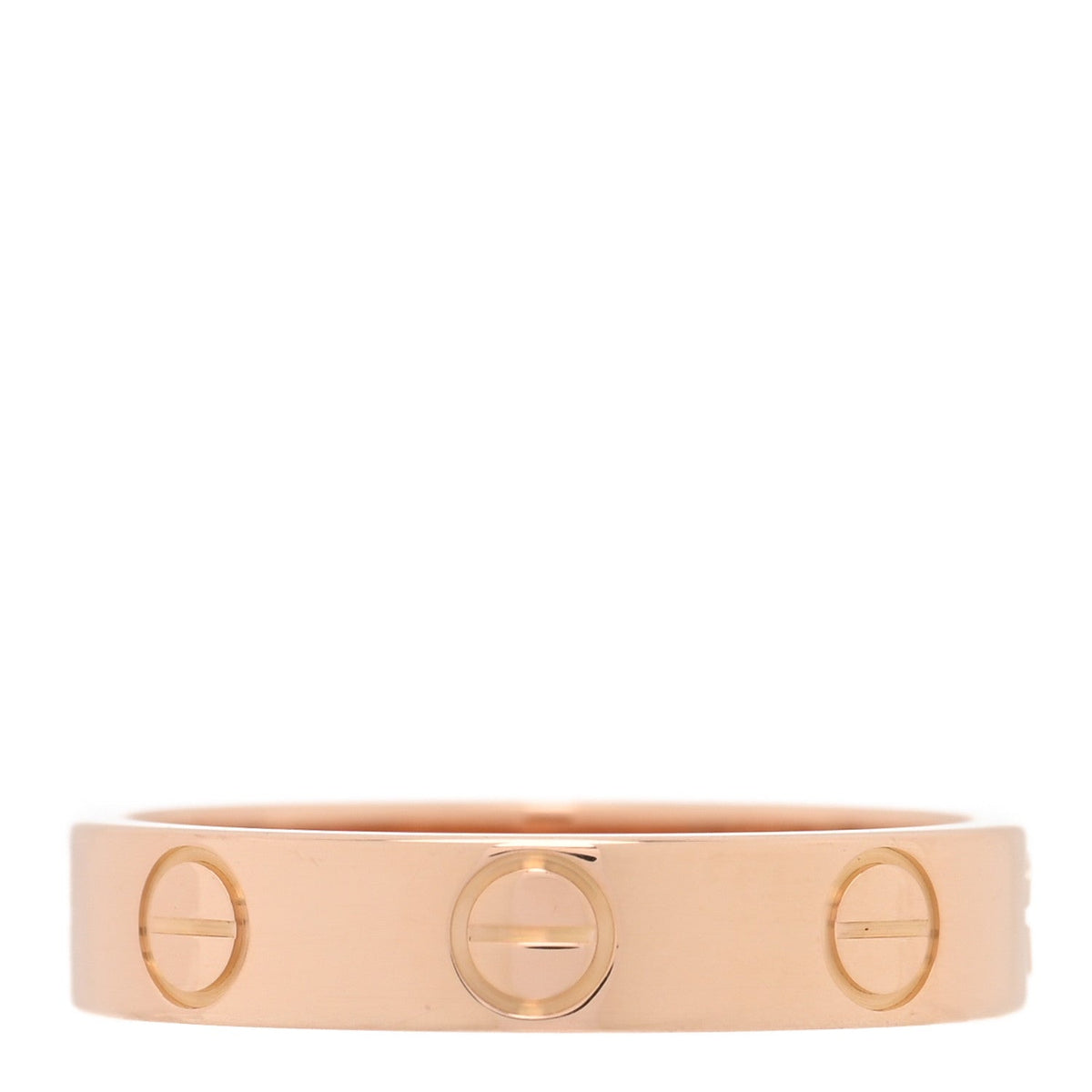 18K Pink Gold 3.5mm LOVE Wedding Band Ring 48 4.5