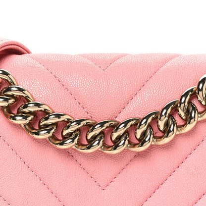 Small Quilted Caviar Flap Shoulder Bag