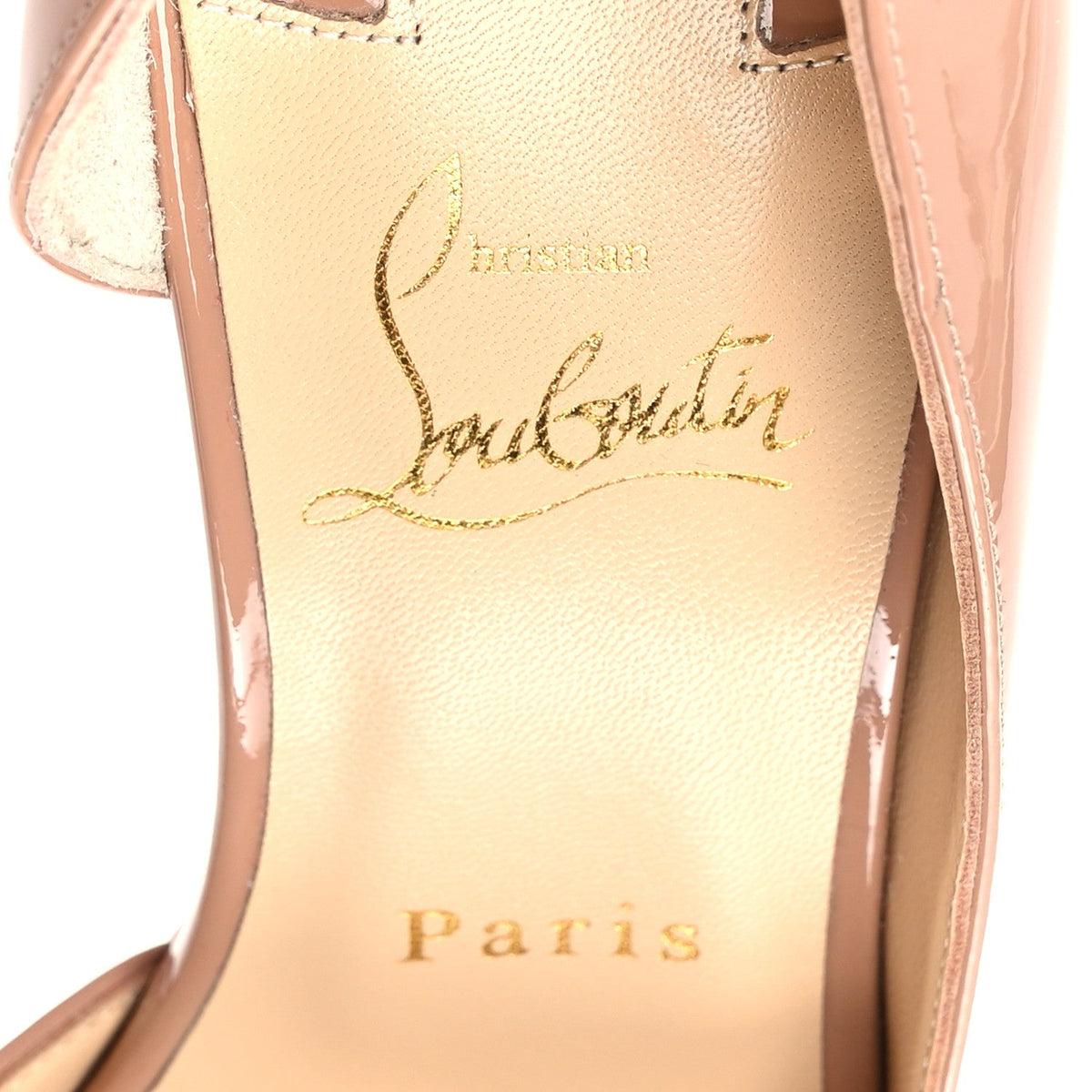Christian Louboutin Nappa Women's Iriza 100 Pumps 39.5 Nude