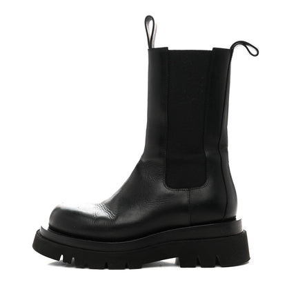 Bottega Veneta Calfskin Women's The Lug Chelsea 55mm Boots 36.5 Black