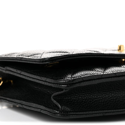 Quilted Caviar Wallet Bag