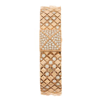 Hermes 18K Rose Gold Diamond 15mm Medor Joaillerie Quartz Watch