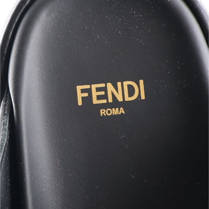 Fendi Vitello Women's Fendigraphy Slide Sandals 36 Black