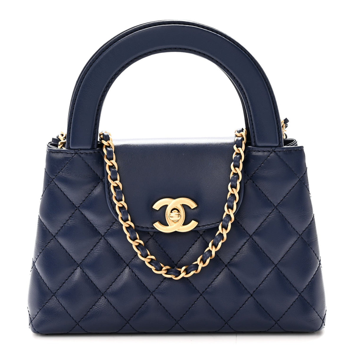 Nano Quilted Calfskin Handbag - Blue