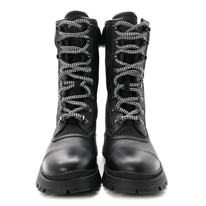 Prada Vitello Montana Neoprene Women's Combat Boots 36 Black