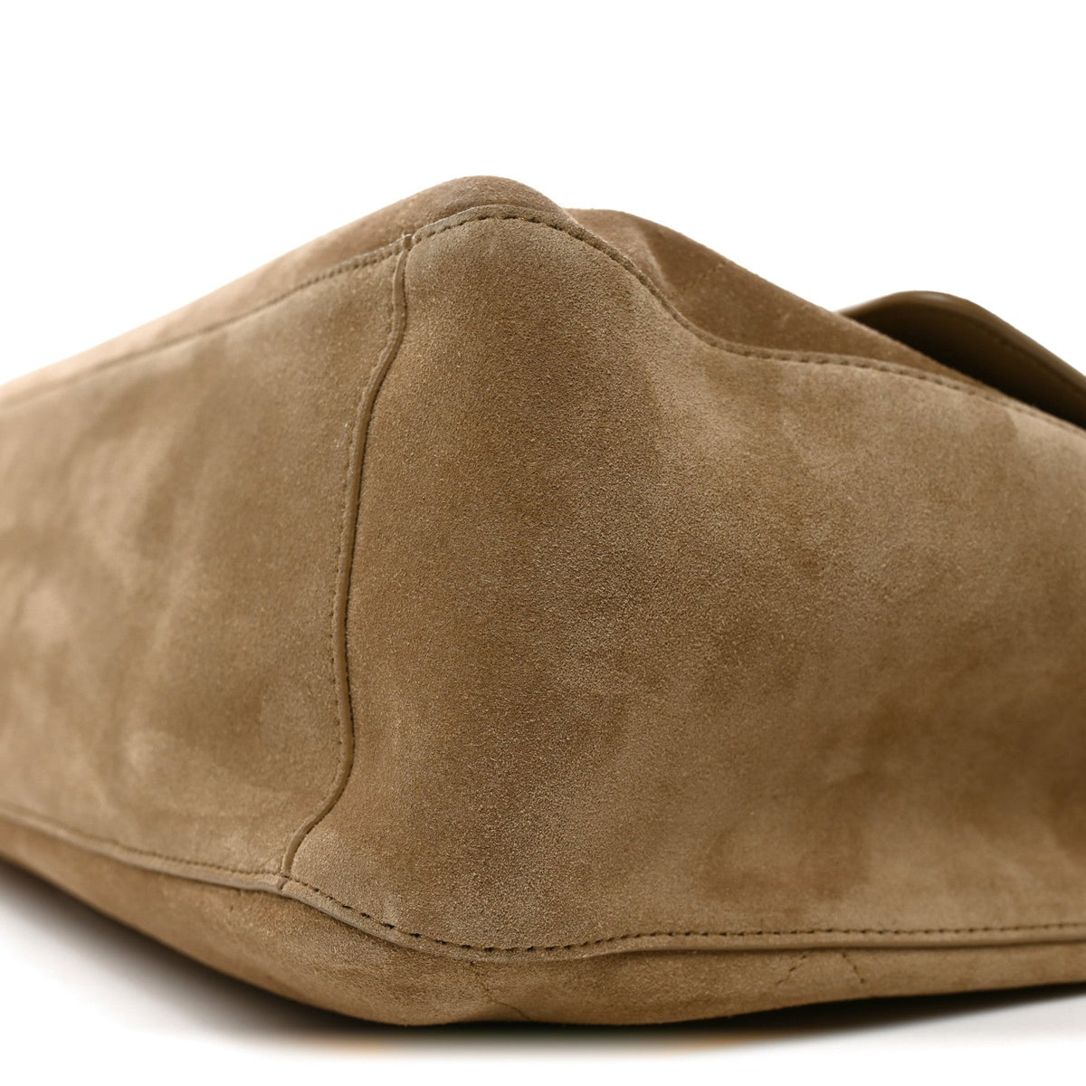 Maxi Calfskin Suede Flap Shoulder Bag