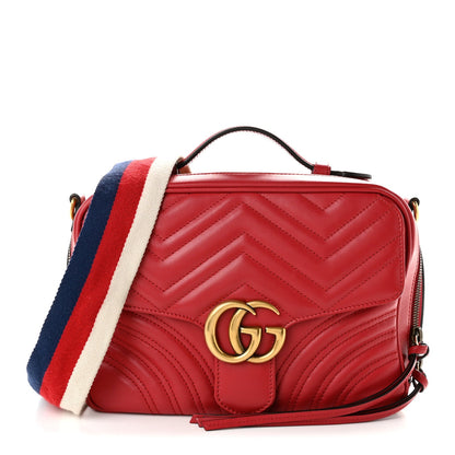 Small Calfskin Shoulder Bag - Red