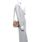 Chloe Calfskin Suede Small Nile Bracelet Bag Biscotti Beige