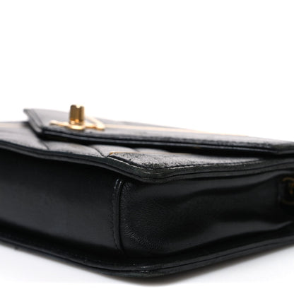 Quilted Lambskin Flap Shoulder Bag