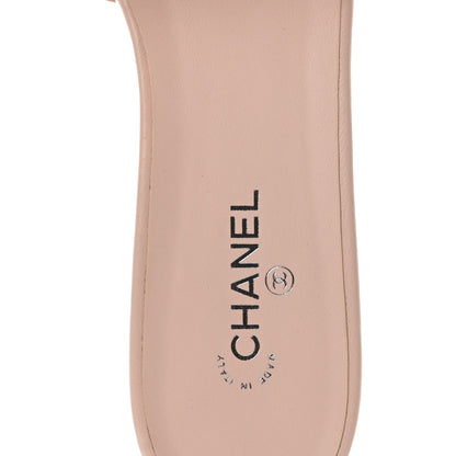 Chanel Mesh Lambskin CC Bow Women's Mules