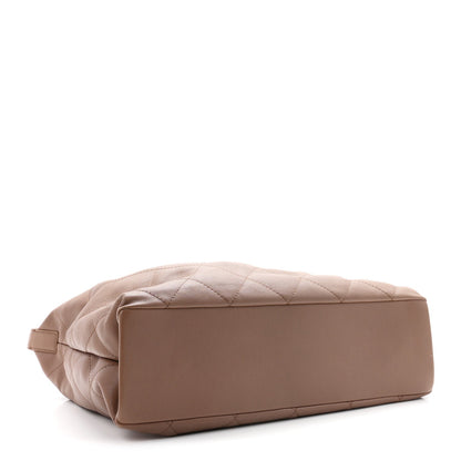 Maxi Quilted Lambskin Hobo Bag