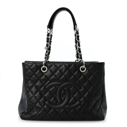 Quilted Caviar Tote Bag
