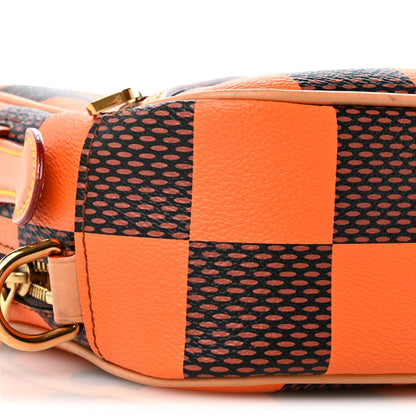 Damier Pop Chess Messenger Orange Handbag