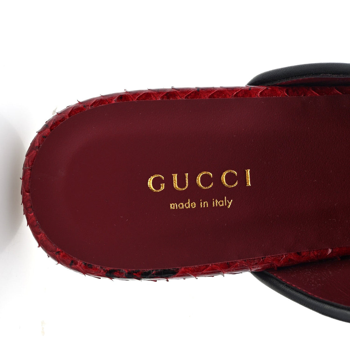 Gucci Snakeskin Women's Princetown Slippers 37.5 Multicolor